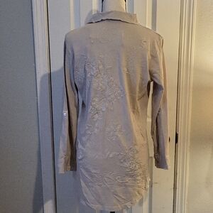 Caite Tone-on-tone Embroidered Nan Shirt